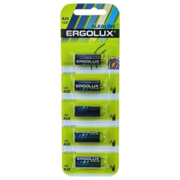 Батарейка Ergolux LR23A BL-5 (A23-BP5, батарейка,12В) (5 шт. в уп-ке)