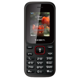 Телефон мобильный TEXET TM-128 Black/Red (2 SIM)