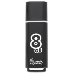 Флешка 8Gb USB 2.0 SmartBuy Glossy Glossy, черный (SB8GBGS-K)