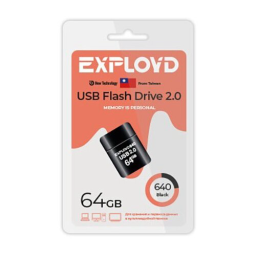 USB флэш-накопитель EXPLOYD EX-64GB-640-Black