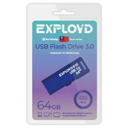 USB флэш-накопитель EXPLOYD EX-64GB-610-Blue USB 3.0