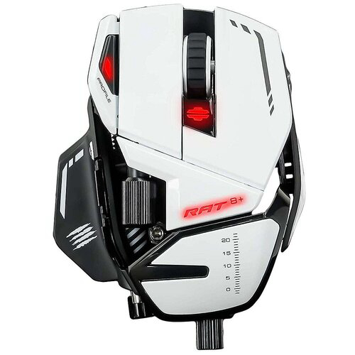 Мышь проводная Mad Catz R.A.T. 8+ ADV, 20000dpi, оптическая светодиодная, USB, красный