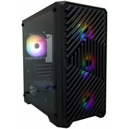 Корпус 1STPLAYER TRILOBITE T5, mATX, Midi-Tower, USB 3.0, RGB подсветка, черный, без БП (T5-BK-4F1)