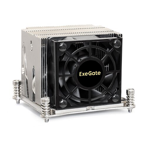 Кулер ExeGate ESNK-P0048AP4.PWM.2U.2011.Cu (Al+Cu, 2U, 4 тепл. трубки, LGA2011/2066, TDP 135W, Fan 80mm, PWM, 2100-6800RPM, 2 ball bearing, 4pin, 52db, 345г, на винтах, с термопастой, Retail box)