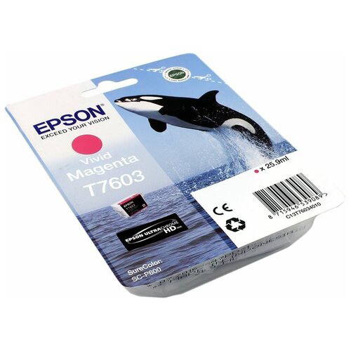 Картридж струйный Epson T7603 C13T76034010 пурпурный (1400стр.) (25.9мл)