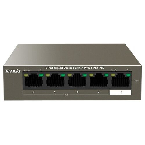 Коммутатор Tenda TEG1105P-4-63W, 5PORT 1000M 4POE