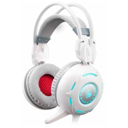 Гарнитура игровая A4TECH Bloody G300,  для компьютера, мониторные,  белый  [g300 white+grey]