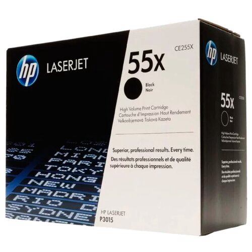 Картридж лазерный HP 55X CE255X черный (12500стр.) для HP LJ P3015