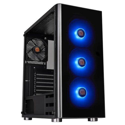 Корпус Thermaltake V200 TG RGB CA-1K8-00M1WN-01 Black/Win/SPCC/Tempered Glass*1/120mm RGB Fans*3 + 120mm Standard CA-1K8-00M1WN-01 Fan*1/MB Sync (874398)