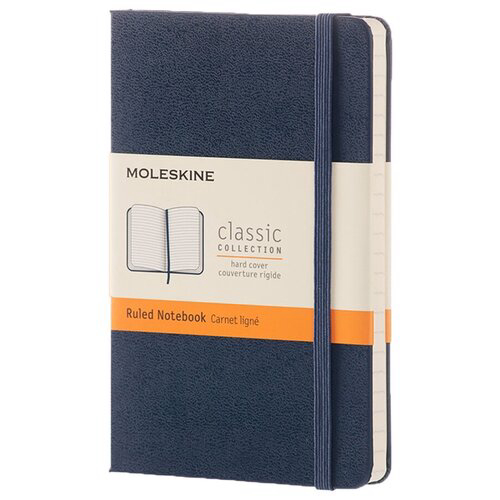 Блокнот Moleskine CLASSIC MM710B20 Pocket 90x140мм 192стр. линейка твердая обложка синий сапфир