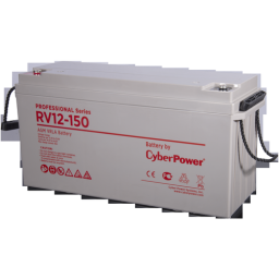 Battery CyberPower Professional series RV 12-150, voltage 12V, capacity (discharge 20 h) 151.6Ah, capacity (discharge 10 h) 152.5Ah, max. discharge current (5 sec) 1000A, max. charge current 45A, lead-acid type AGM, terminals under bolt M8, LxWxH 482