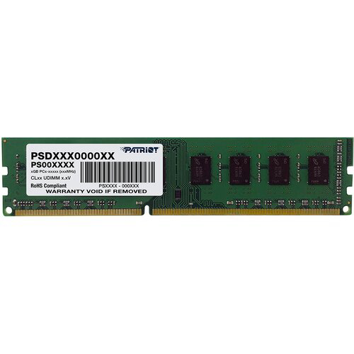 Оперативная память Patriot Memory SL 8GB DDR3 1333MHz DIMM 240pin CL9 PSD38G13332