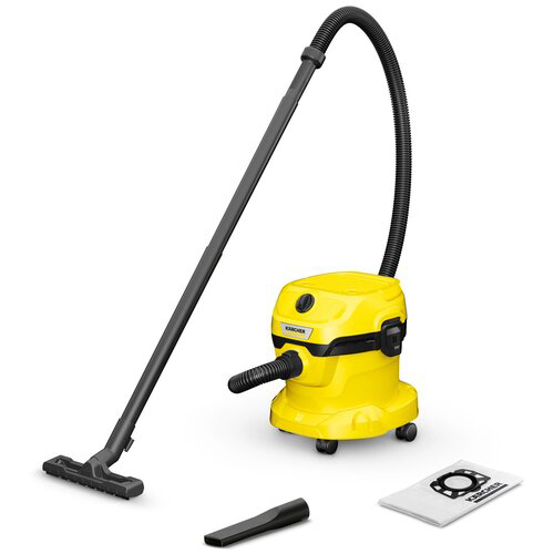 Строительный пылесос Karcher WD 2 Plus V-12/4/18 1000Вт (уборка: сухая/сбор воды) желтый