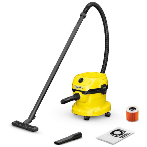 Строительный пылесос Karcher WD 2 Plus V-12/6/18/C 1000Вт (уборка: сухая/влажная) желтый