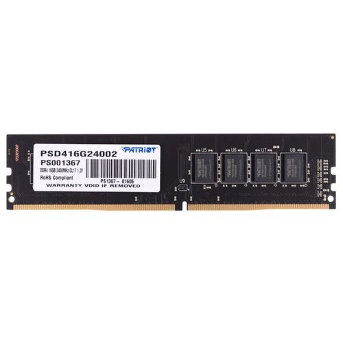 Оперативная память DIMM 16 Гб DDR4 2400 МГц Patriot (PSD416G24002) PC-19200