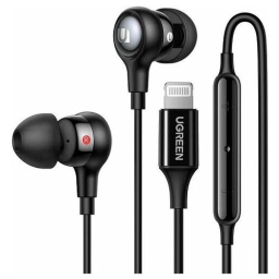 Наушники проводные UGREEN EP103 (30631) In-Ear Earphones with Lightning Connector. Цвет: черный