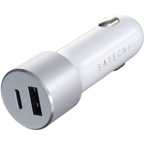 Зарядное устройство автомобильное Satechi 72W Type-C PD Car Charger, 72Вт, 3,1A, серебристый