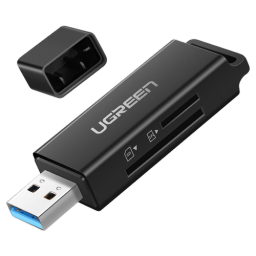 Кардридер UGREEN CM104 (40753) USB 3.0 to TF + SD Dual Card Reader. Цвет: белый