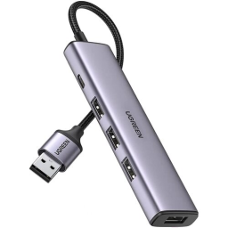 Хаб USB Ugreen CM473 USB 3.0 to 4xUSB 3.0 Space Gray 20805