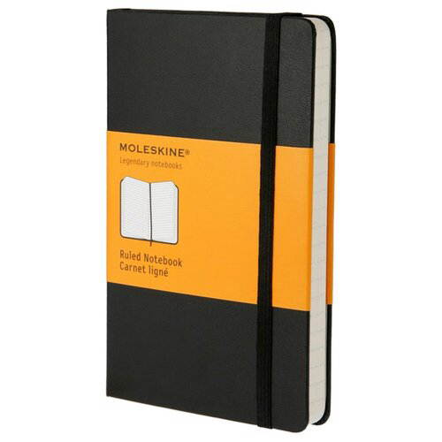 Блокнот Moleskine CLASSIC MM710 Pocket 90x140мм 192стр. линейка твердая обложка черный