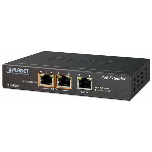 PoE расширитель PLANET 1-Port 802.3at PoE+ to 2-Port 802.3af/at Gigabit PoE Extender