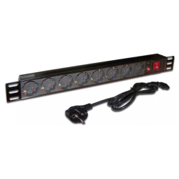 Блок питания Lanmaster TWT-PDU19-10A8P-1.8 гор.размещ. 8xSchuko базовые 10A Schuko 1.8м