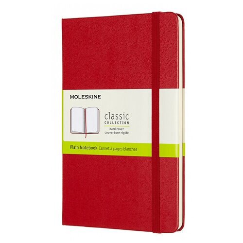 Блокнот Moleskine CLASSIC QP052F2 Medium 115x180мм 208стр. нелинованный твердая обложка красный