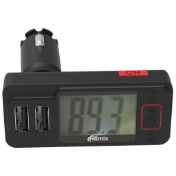 Автомобильный FM-модулятор Ritmix FMT-A775 черный MicroSD BT USB (15119075)