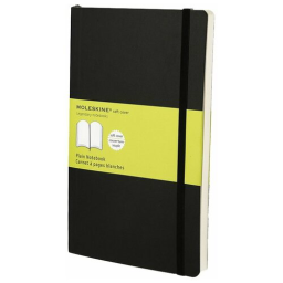 Блокнот Moleskine CLASSIC SOFT QP618 Large 130х210мм 192стр. нелинованный мягкая обложка черный