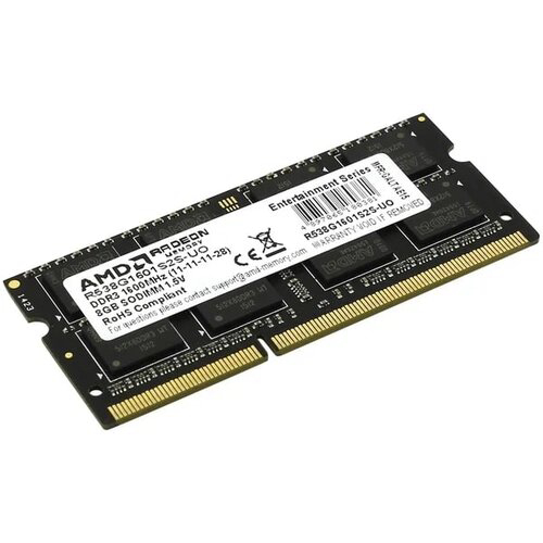 Оперативная память DDR3 8Gb 1600MHz AMD OEM PC3-12800 CL11 SO-DIMM R538G1601S2S-U