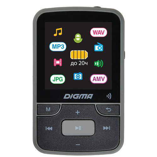 Плеер Hi-Fi Flash Digma Z4 BT 16Gb черный/1.5"/FM/microSDHC/clip