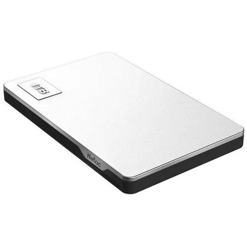 External HDD 2.5" Netac 4.0Tb K338 <NT05K338N-004T-30SL> USB3.0, Silver-Grey