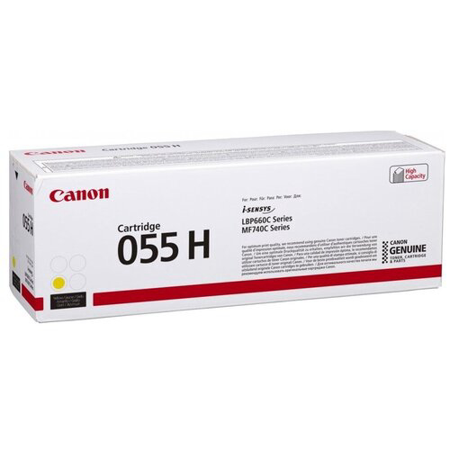 Картридж лазерный Canon 055 H Y 3017C002 желтый (5900стр.)