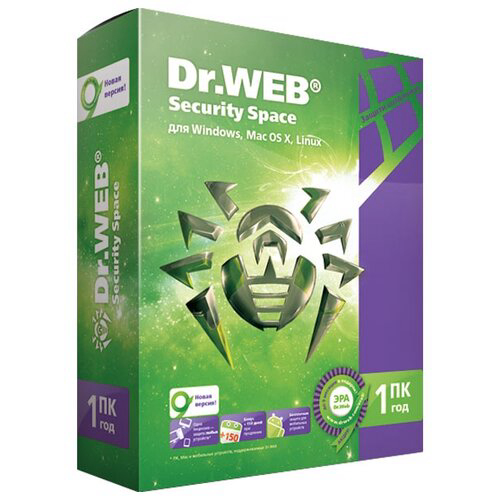 Антивирус Dr.Web Security Space BHW-B-12M-1-A3 1-Desktop 1 year Base Box