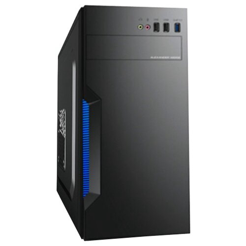 Корпус Miditower ExeGate XP-333U Black, ATX, <XP350, Black,120mm>, 1*USB+2*USB3.0, Audio