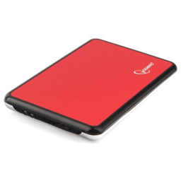 Внешний корпус 2.5" Gembird EE2-U3S-61, красный металлик, USB 3.0, SATA, нержавеющая сталь