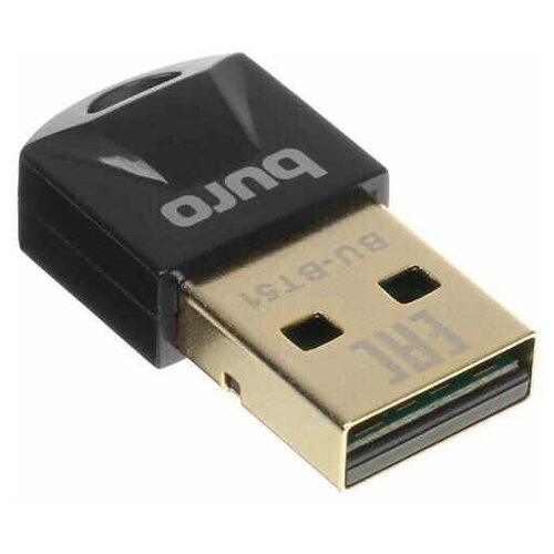 Адаптер USB Buro BU-BT40С BT4.0+EDR class 1 100м черный