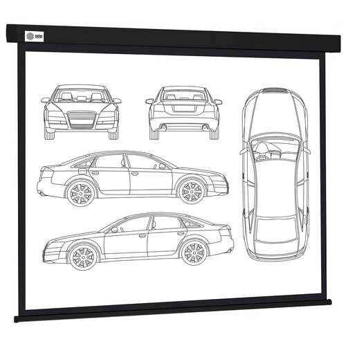 Экран Cactus 213x213см Wallscreen CS-PSW-213X213-BK 1:1 настенно-потолочный рулонный черный