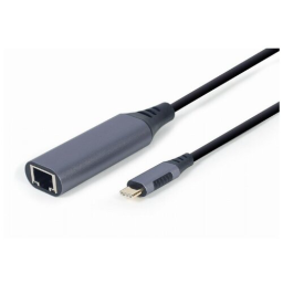 Адаптер интерфейсов Cablexpert A-USB3C-LAN-01, USB-C (вилка) в Гигабитную сеть Ethernet (RJ-45)