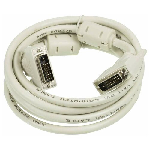 Кабель Ningbo RD-DVI-3-BR DVI-D Dual Link (m) DVI-D Dual Link (m) 3м феррит.кольца серый блистер