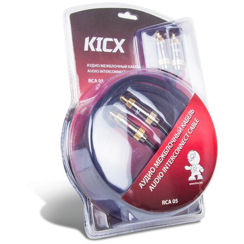 Кабель акустический Kicx RCA-05 5м (9100130)