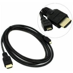 Кабель аудио-видео Buro HDMI 1.4 HDMI (m)/Micro HDMI (m) 1.8м. черный (MICROHDMI-HDMI-1.8)