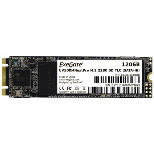 Накопитель SSD  ExeGate EX280464RUS UV500MNextPro 120 Gb M.2 2280  3D TLC (SATA-III)