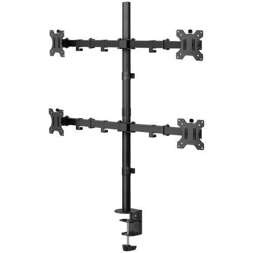 Кронштейн ONKRON D421E для четырех мониторов 13"-32" настольный, чёрный