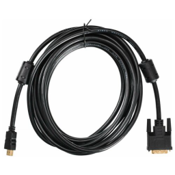 Кабель Buro HDMI-19M-DVI-D-5M HDMI (m) DVI-D (m) 5м феррит.кольца черный