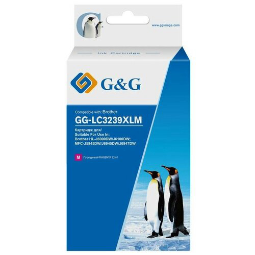 Картридж струйный G&G GG-LC3239XLM пурпурный (52мл) для Brother HL-J6000DW/J6100DW