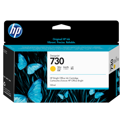 Картридж струйный HP 730 P2V64A желтый (130мл) для HP DJ T1700