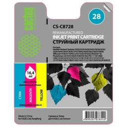 Картридж струйный Cactus CS-C8728 №28 многоцветный (18мл) для HP DJ 3320/3325/3420/3425/3520