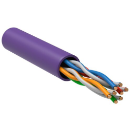 Кабель информационный ITK LC1-C5E04-126 кат.5E U/UTP 4X2X24AWG LSZH внутренний 305м фиолетовый