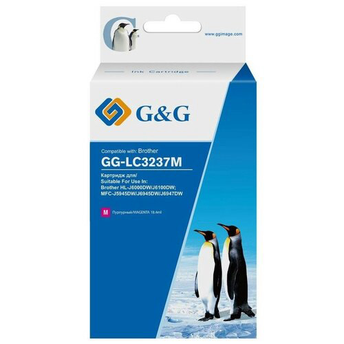 Картридж струйный G&G GG-LC3237M пурпурный (18.4мл) для Brother HL-J6000DW/J6100DW